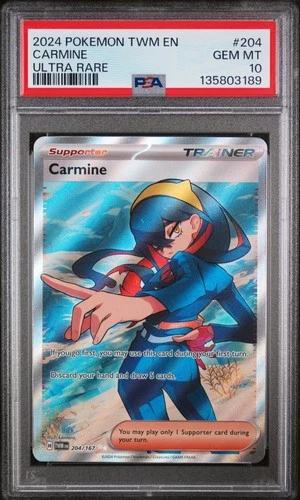 Pokemon Twilight Masquerade Carmine 204 PSA 10