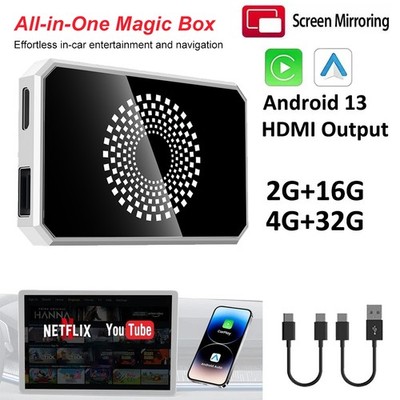 Wireless CarPlay WIFI AI box Android Auto Adapter Converter w/ Netflix YouTube