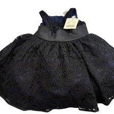 Janie and Jack Special Occasion Dress NWT Size 3-6 Mos Black/Navy