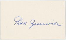 Don Zimmer New York Yankees Autographed Signed Index Card AMCo COA