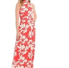 NWT ELIZA J Tropical Leaves Print Maxi Dress