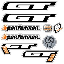 2000 GT BMX - Pro Performer - decal set - for Colored frames