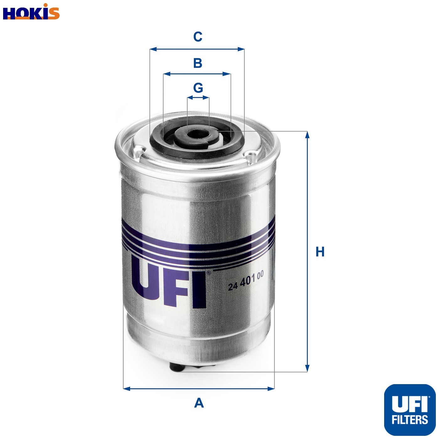 UFI Fuel Filter Insert Fits Ford Transit Transit Tourneo LDV Convoy 24.401.00 - Image 6