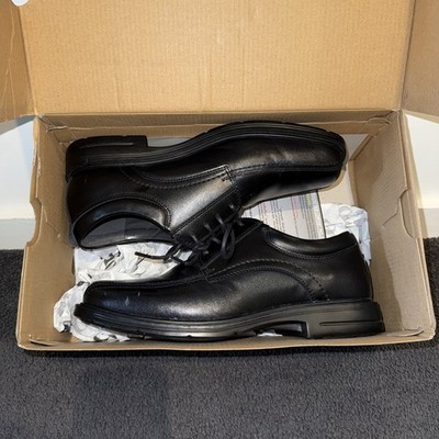 Hush Puppies  ''Rochester''  Zero Gravity Black Leather Laceup Shoes Men s Size 7