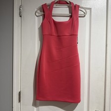 NWT Guess Women's Pink Dress Zipper Closure And Halter Accent Size 2