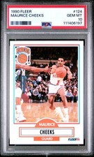 1990 FLEER #124 MAURICE CHEEKS PSA 10