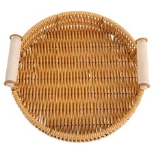  Rattan Fruit Bowl Dinner Napkin Basket Decorative Trays for Coffee Table