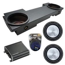 02-13 Chevy Avalanche Underseat Harmony A122 Dual 12" Rhino Sub Box & CXA800.1