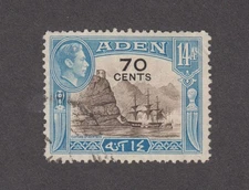 ADEN 1951. 70 c. King George VI. Capture of Aden 1839. (Capt. Rundle). Sc# 42