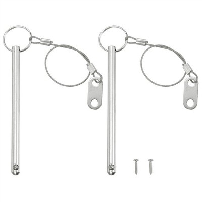 8x92mm Quick Release Pin Ring Handle Locking Pin with Lanyard Prevent Loss 2pcs