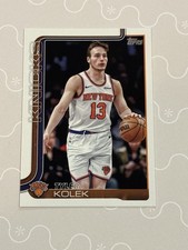 2025-26 Topps Tyler Kolek #20 New York Knicks (W)