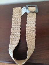 The brand-new, still-with-tags belt with a statement gray acrylic buckle