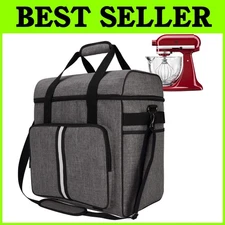 Mixer Carrying Case with Accessory Pockets, 14"x9"x15", Grey