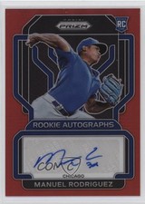 2022 Panini Prizm Rookie Auto Red Prizm 5/99 Manuel Rodriguez #RA-MR Auto 11bi