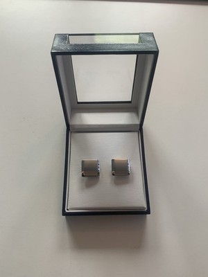 Croft & Barrow Men's Silver Tone Cufflink Pair Square Shaped