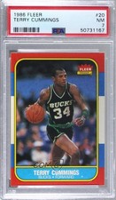 1986-87 Fleer Terry Cummings #20 PSA 7 06mi