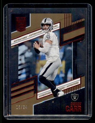 2022 Donruss Elite #40 Derek Carr Aspirations Die Cut #/24