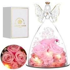 Tiaronics Angel Rose Gifts, Preserved Flowers, Guardian Figurine Mom Women