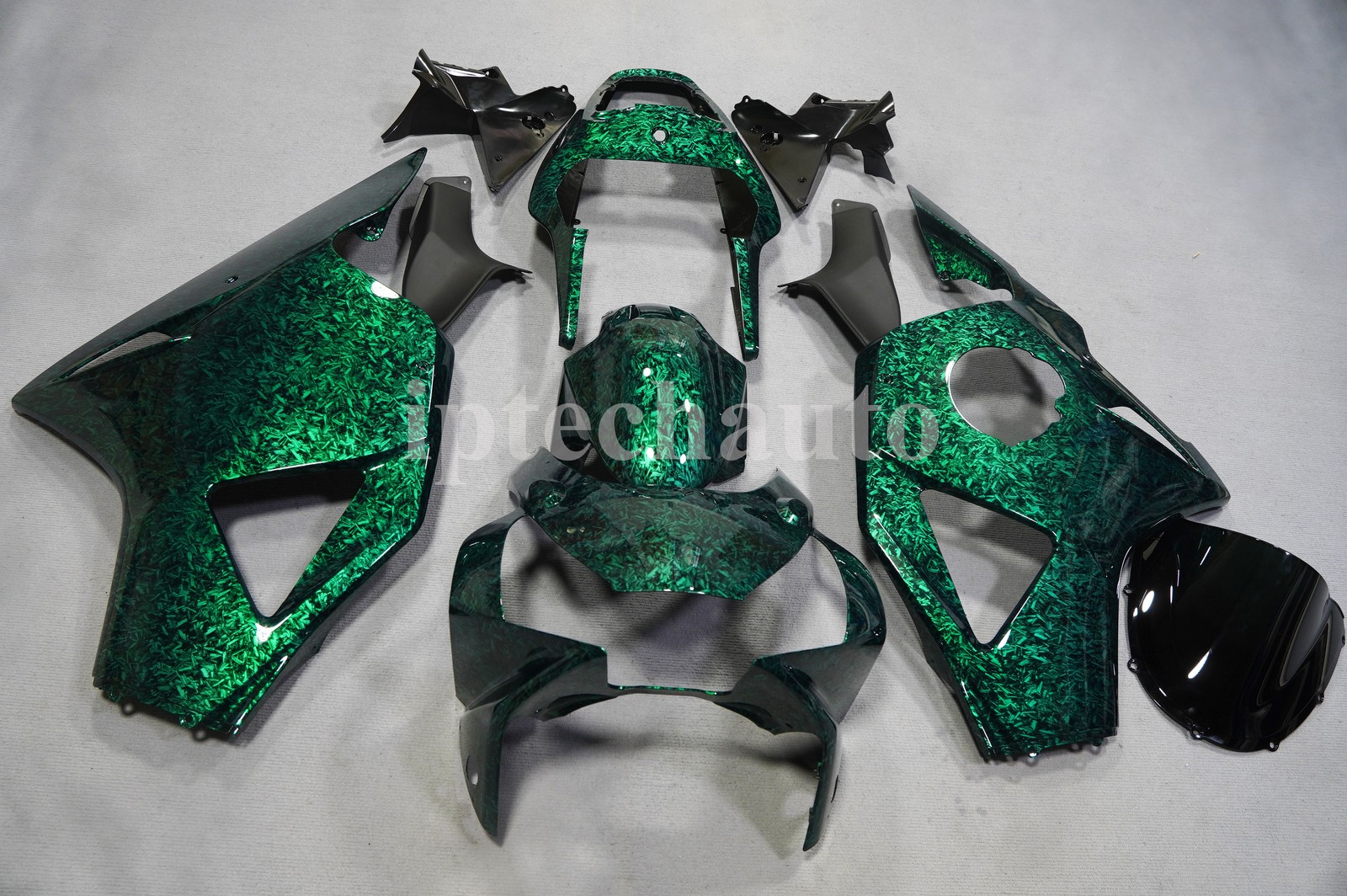 Green Forged Carbon Fiber Fairings Body Kit For Honda CBR954RR 2002 2003 USA