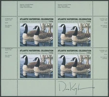 1996 CANADA-ATLANTIC WATERFOWL CELEBRATION, GEESE M.S. ARTIST SIGNED, VD.#ATC2c