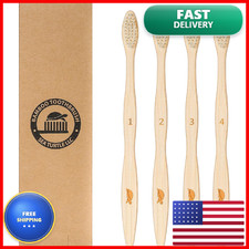 Sea Turtle Plant-Based Bristles Bamboo Toothbrushes Soft Natural Toothbrush For
