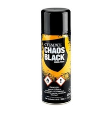 Citadel Colour Chaos Black Spray Paint & Primer for Warhammer Miniatures 400ml