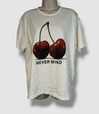 Mother Women's Ivory Graphic Crewneck The Sleep Over T-Shirt Top Size M