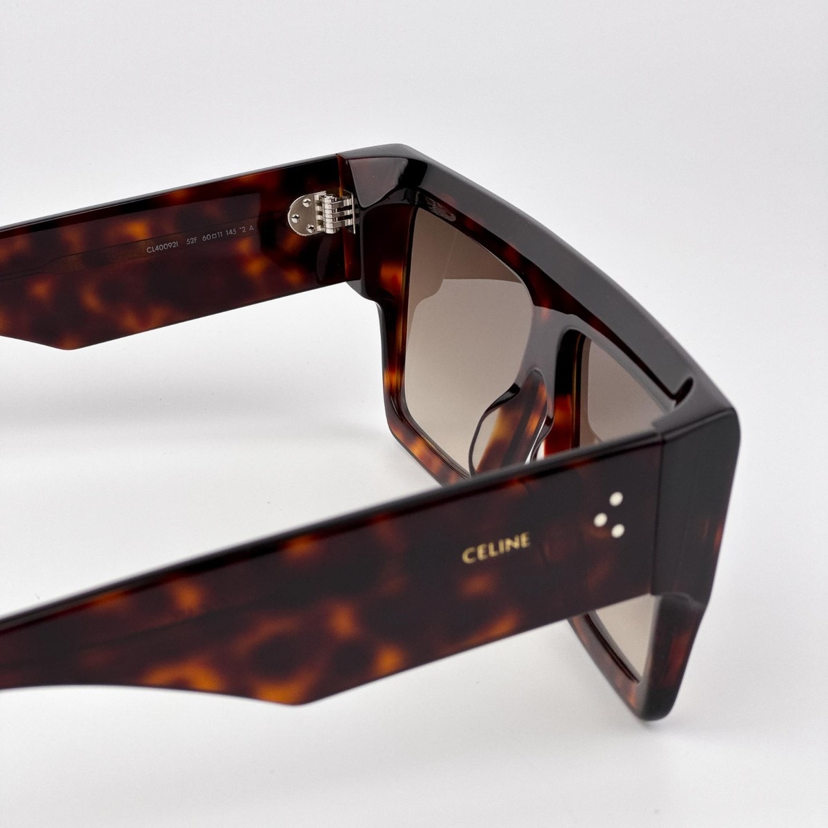 Celine CL40092I 52F Square Sunglasses - Havana/Brown CL40244U 52F Shiny Dark Havana/Brown Gradient main image 3