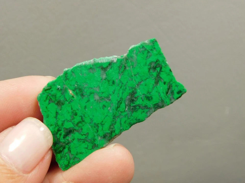 Maw Sit Sit Unpolished Stone Slab Green Jade Small Rock #O13 - Image 3 of 4
