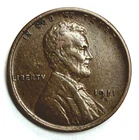 1911-D 1C Lincoln Cent BN - Fine Sharp Detail Rich Brown Coloring Bit of Luster
