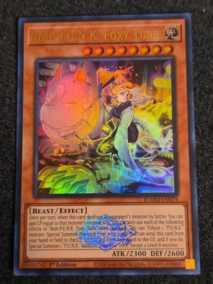 Yugioh Noh-P.U.N.K. Foxy Tune BLMM-EN074 1st Ed Emblazoned Ultra Rare NM In  Hand