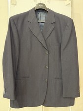 VTG Versace V2 Men's Suit 46L 41W Black Pinstripe 2 Piece Jacket Pants Designer