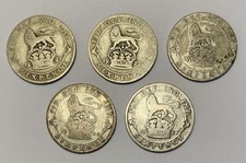 Pick the Year 1921 to 1927 King George V 5th Lion Silver Sixpence Circulated