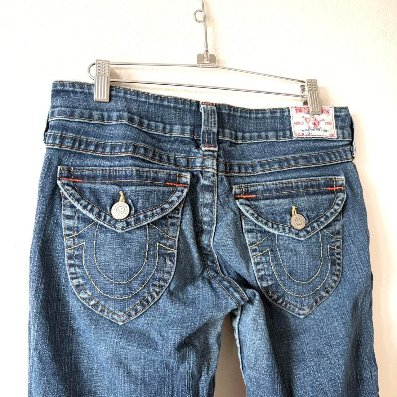 True Religion Jeans y2k Low Rise Flared Denim Women's 30" Waist - Made in USA thumbnail 4