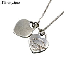 Tiffany  Co. Return to Tiffany Double Heart Tag Pendant Necklace in Sv925Silver
