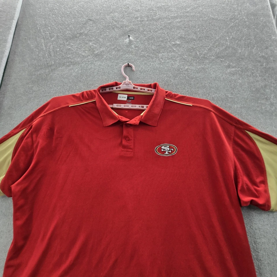 Polo de los San Francisco 49ers para hombre 5X rojo ropa del equipo de la NFL logotipo ropa deportiva Foto 3 de 4