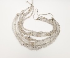 Herkimer Diamond Double Terminated Quartz Beads Full Strand 16" PRP483