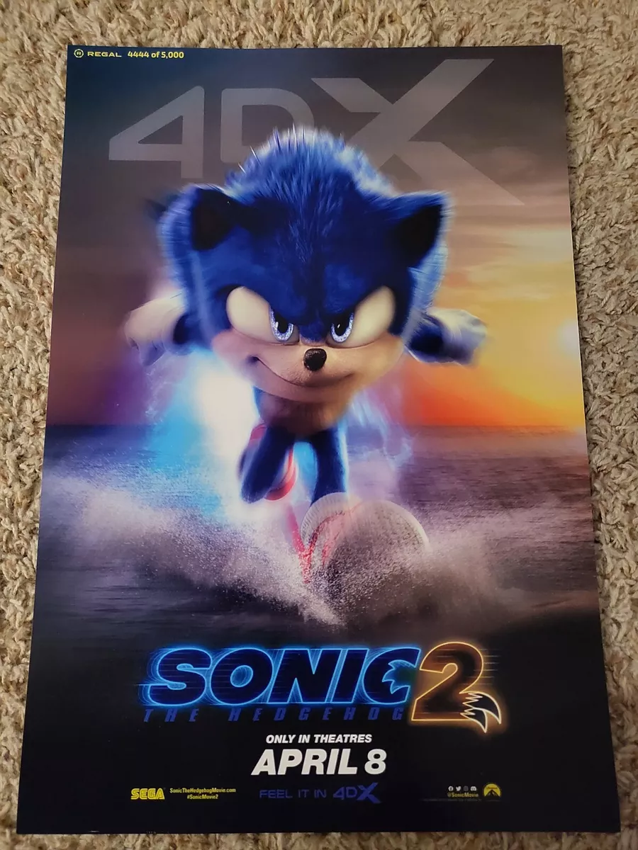 Quadro Sonic 2 O Filme 2022 Knuckles Pôster C/ Moldura A3