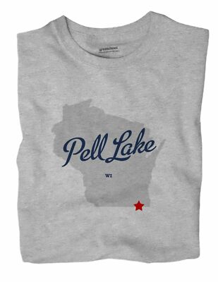 Pell Lake Wisconsin WI T-Shirt MAP