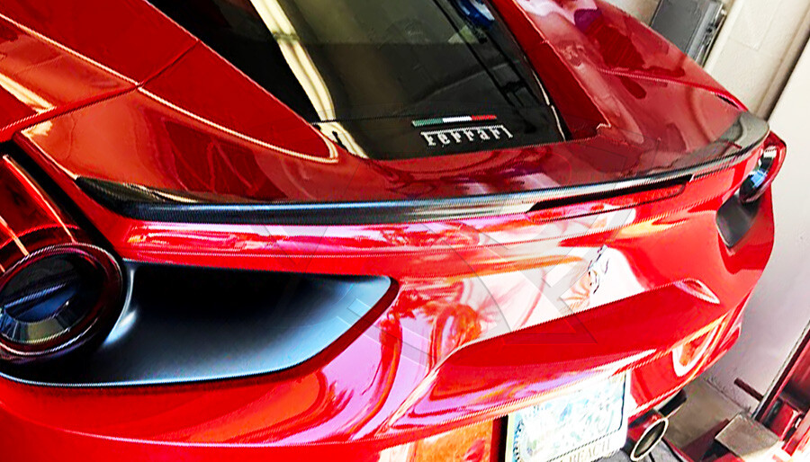 Ferrari 488 GTB & 488 Spider Carbon Fiber Rear Spoiler Lip