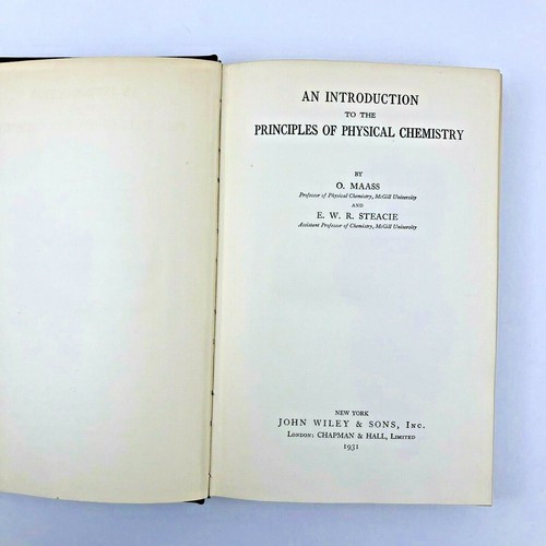 Introduction to Physical Chemistry Maass & Steacie John Wiley & Sons 1931 1st Ed - Picture 8 of 12