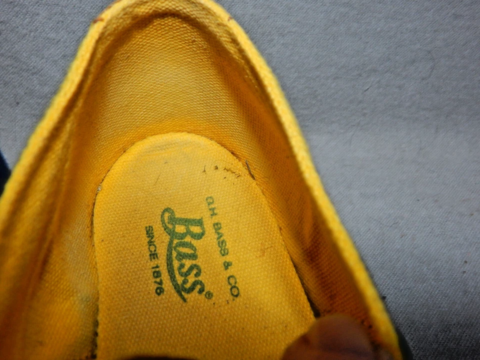 Womens size 7 ½ M Bass blue green yellow sneakers tennis shoes 7.5 3176W canvas - Image 4 of 4