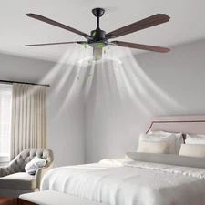 Modern Ceiling Fan with Remote Control 3-5m 6 Gears Ceiling Fan 45W 72 Inch NEW