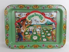 1983 Cabbage Patch Kids Metal Tray with Fold-Up Legs/Appalachian Art Work