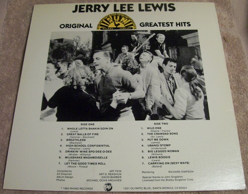 JERRY LEE LEWIS - ORIGINAL SUN GREATEST HITS - PICTURE DISC - 12" (EX) - Picture 2 of 4