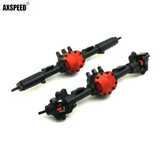 AXSPEED CNC Metal Front/Rear Axle For 1/10 Axial SCX10 II 90046 90047 RC Car