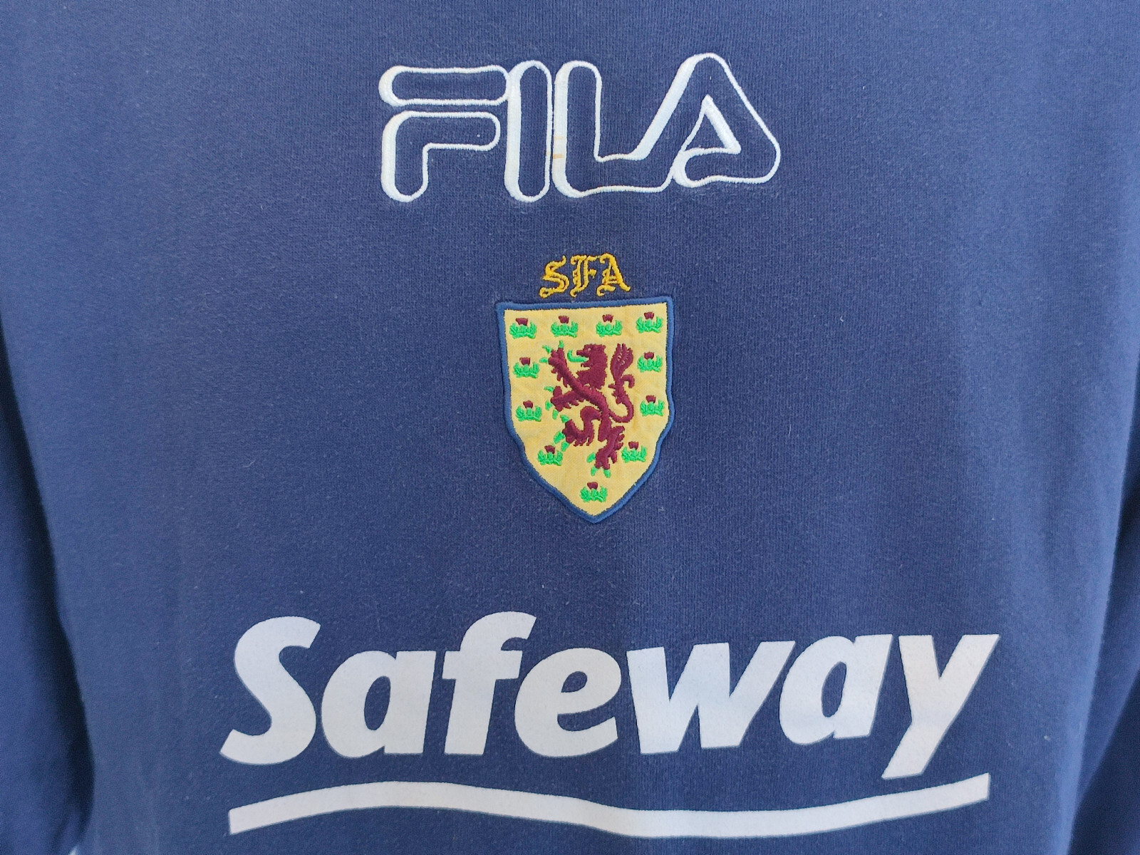 Felpa maglione scozzese fila felpa con cappuccio home football taglia XL XXL