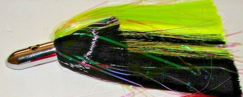 Fishing Lure Ilander Style 9" Trolling Tuna Wahoo Marlin Iland Chartreuse Black