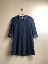 FOREVER 21 Black 3/4 Sleeve Lined Lace Dress Size S