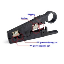 Multifunction wire cutter and stripper for electrical and phone wires